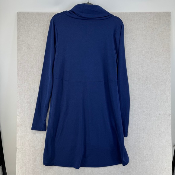 Lisa Rinna Collection Navy Blue Cowl Neck Tunic Dress Size Small - Picture 9 of 10